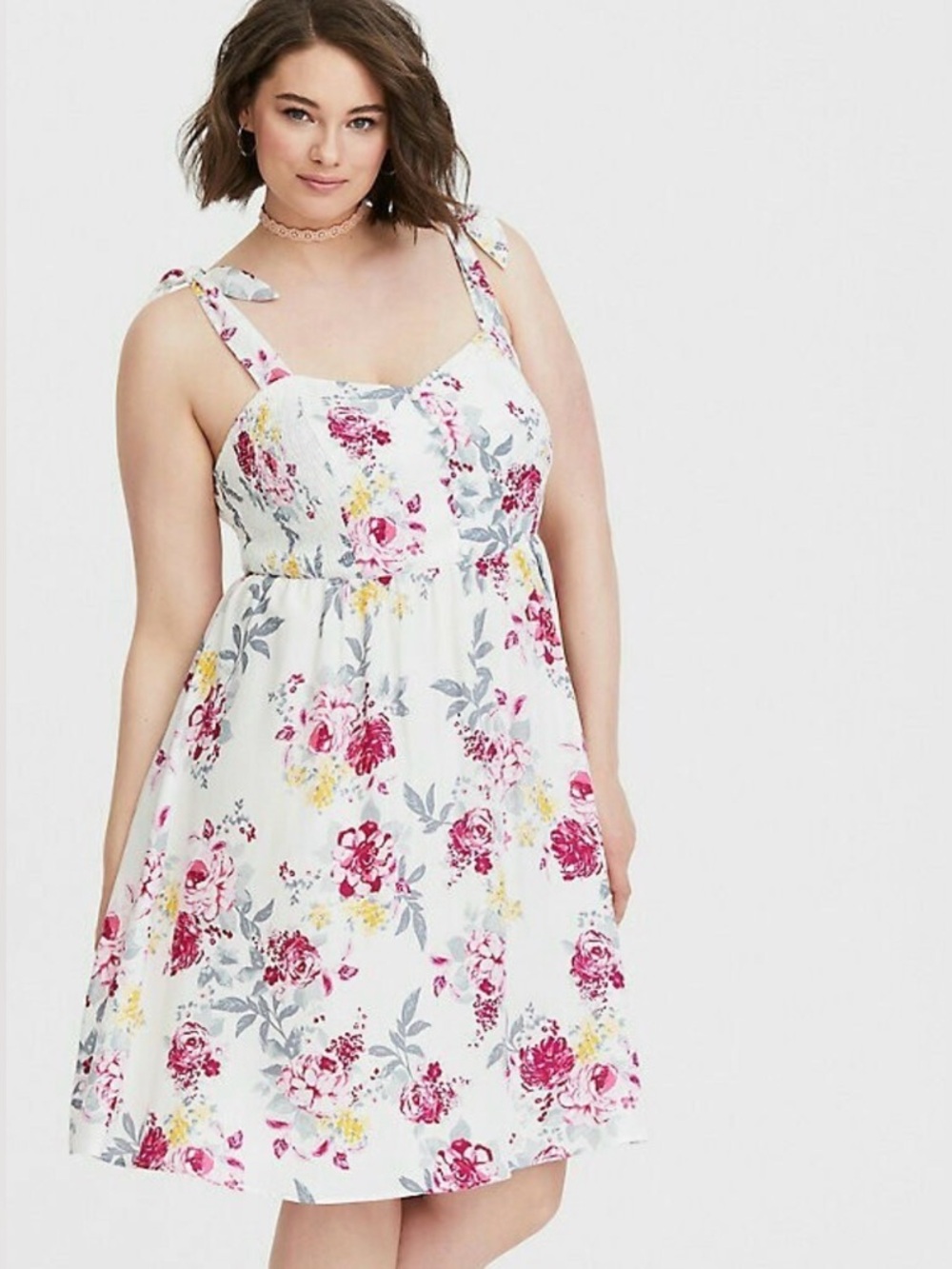 Torrid Floral Tie Strap Sundress | Plus Size Summer Dress | Cottagecore